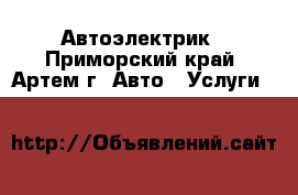 Автоэлектрик - Приморский край, Артем г. Авто » Услуги   